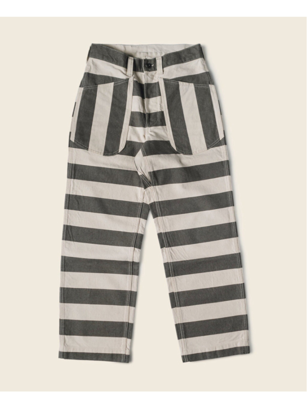 NON STOCK 28 Men's Prisoner Striped Pants Casual Racing Motorcycle Trousers
